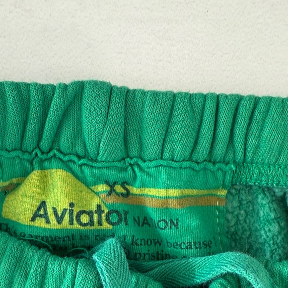Aviator Nation Green Joggers with Yellow Accent - Picture 2 of 3